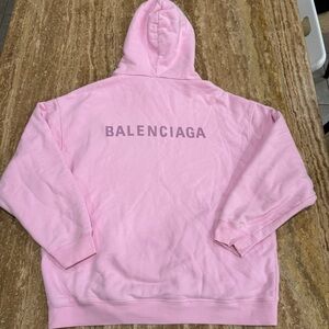 Balenciaga Light Pink Pullover Hoodie